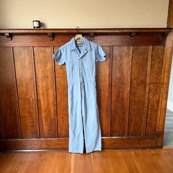 Big Bud Press Short Sleeve Jumpsuit Baby Blue - Picture 3 of 10